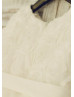 Ivory Rosette Tulle Flower Girl Dress with Short Sleeves